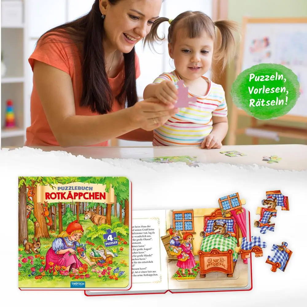 Bild: 9783965526716 | Trötsch Pappenbuch Puzzlebuch Rotkäppchen | Trötsch Verlag | Buch