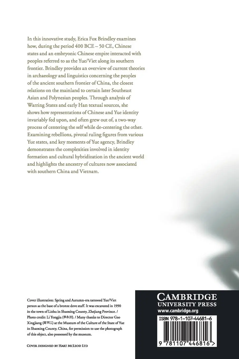 Rückseite: 9781107446816 | Ancient China and the Yue | Erica Brindley | Taschenbuch | Englisch