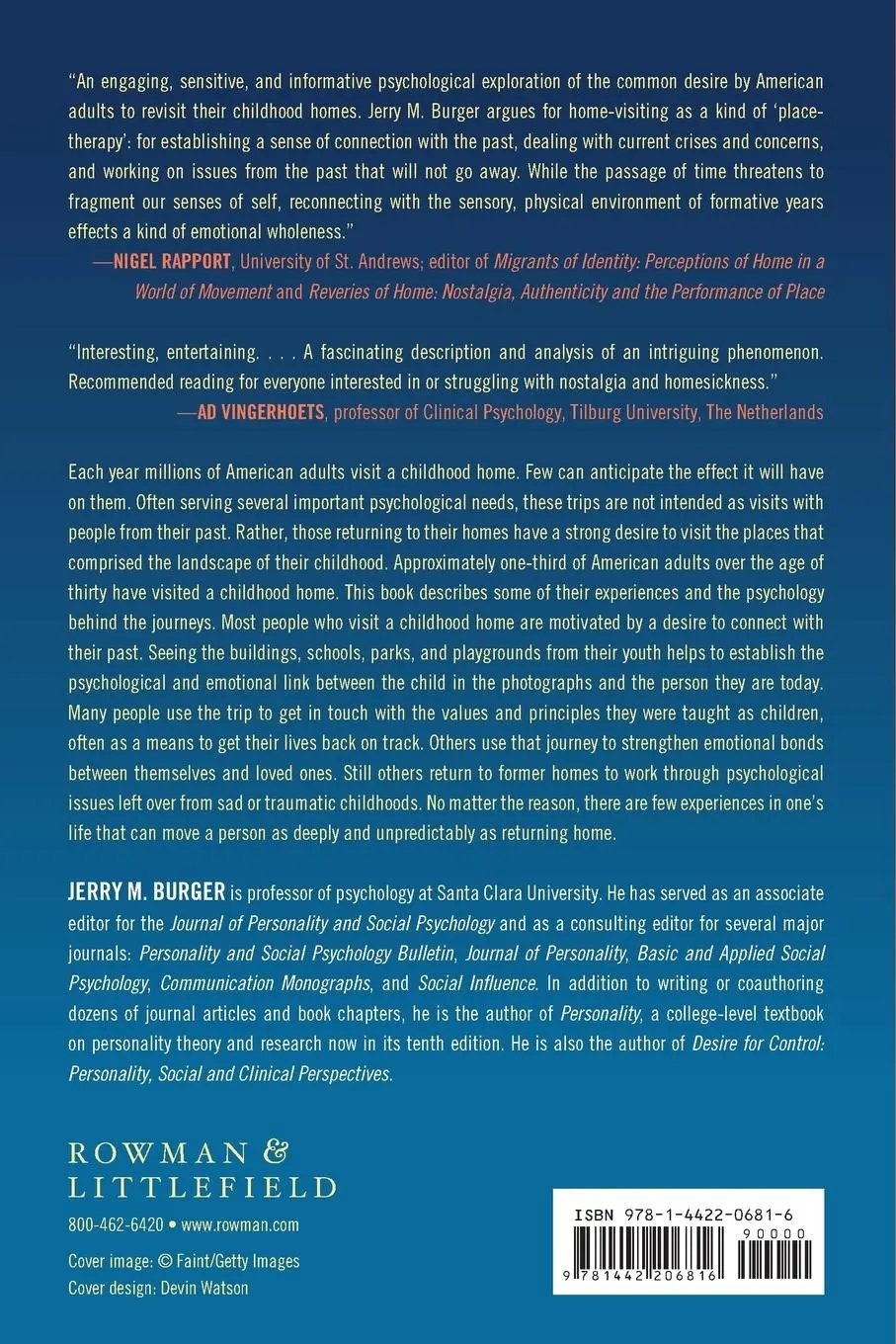 Rückseite: 9781442206816 | Returning Home | Reconnecting with Our Childhoods | Jerry M. Burger