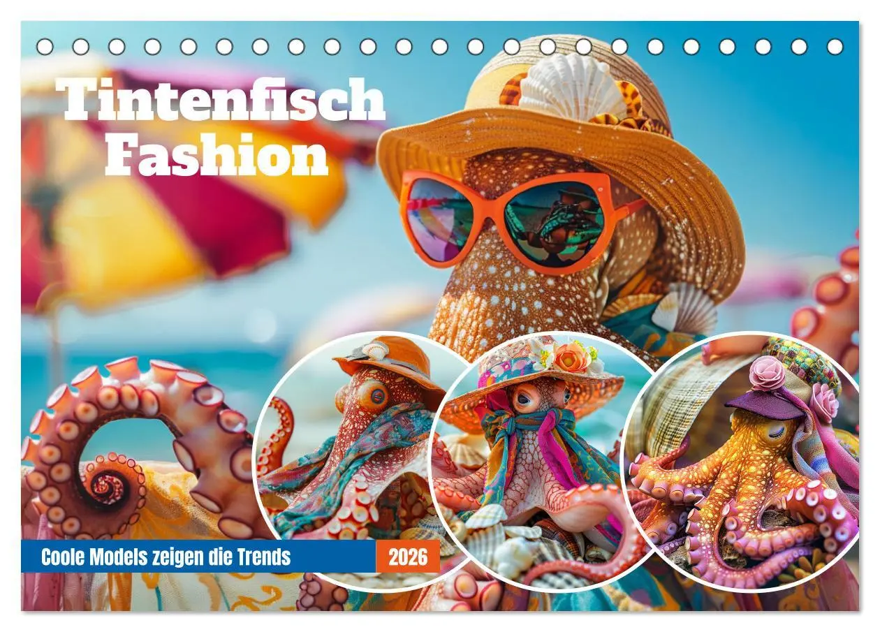 Cover: 9783457406816 | Tintenfisch Fashion. Coole Models zeigen die Trends (Tischkalender...