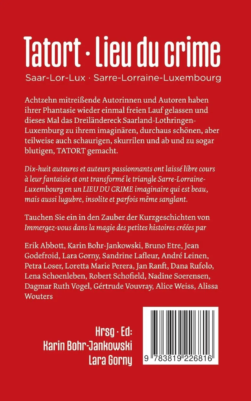 Rückseite: 9783819226816 | Tatort lieu du crime | Saar-Lor-Lux | Lara Gorny (u. a.) | Taschenbuch