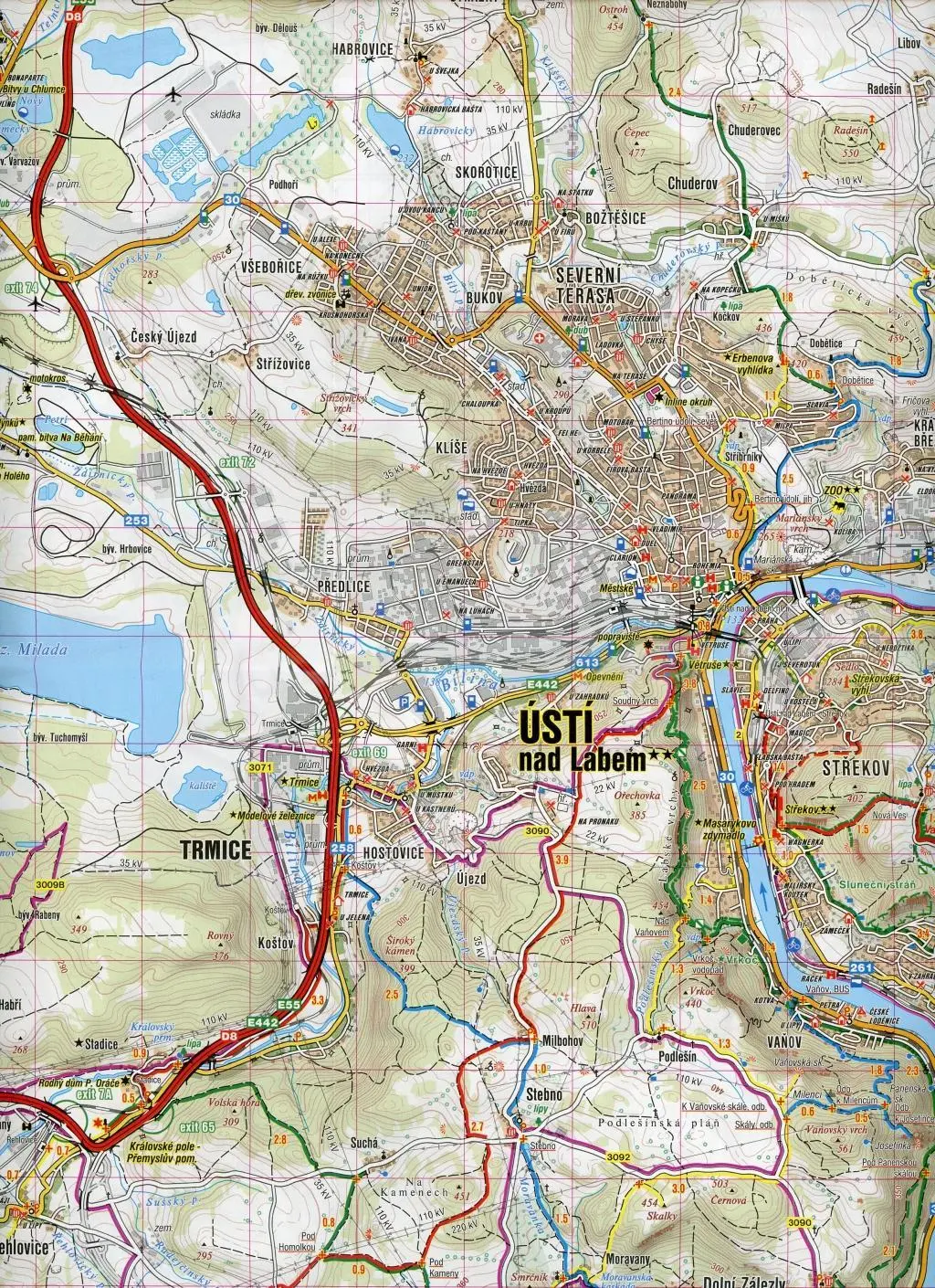 Bild: 9788072246816 | Wanderkarte Tschechien Ceske stredohori, Decisnke steny 1 : 40 000