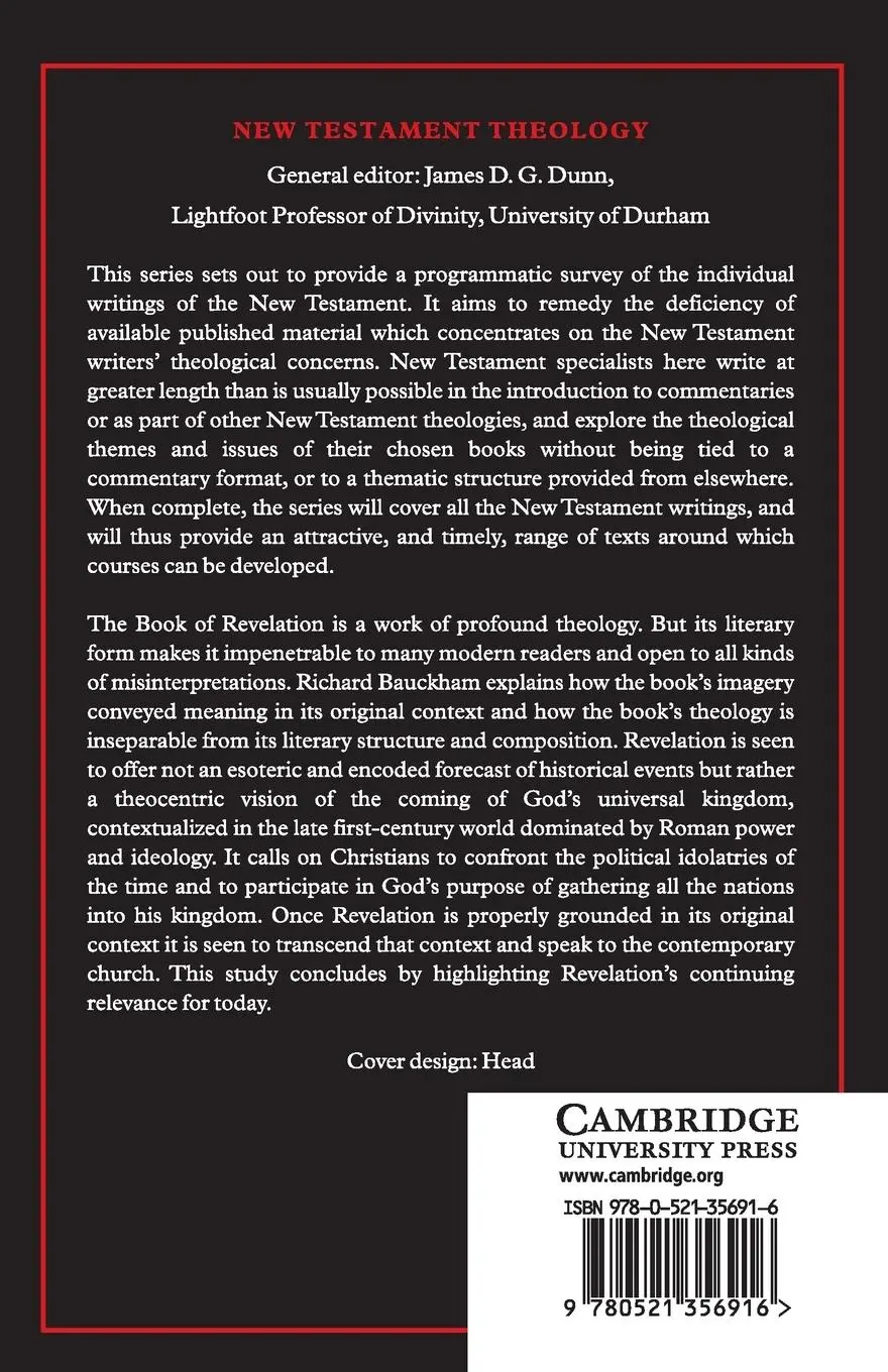 Rückseite: 9780521356916 | Theology of the Book of Revelation | Richard Bauckham | Taschenbuch