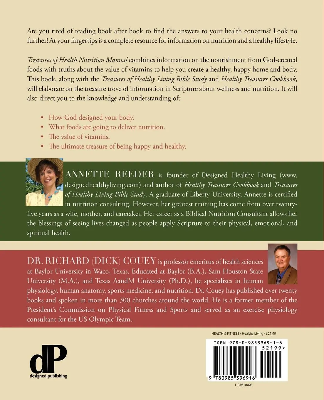 Rückseite: 9780985396916 | Treasures of Health Nutrition Manual | Annette Reeder (u. a.) | Buch