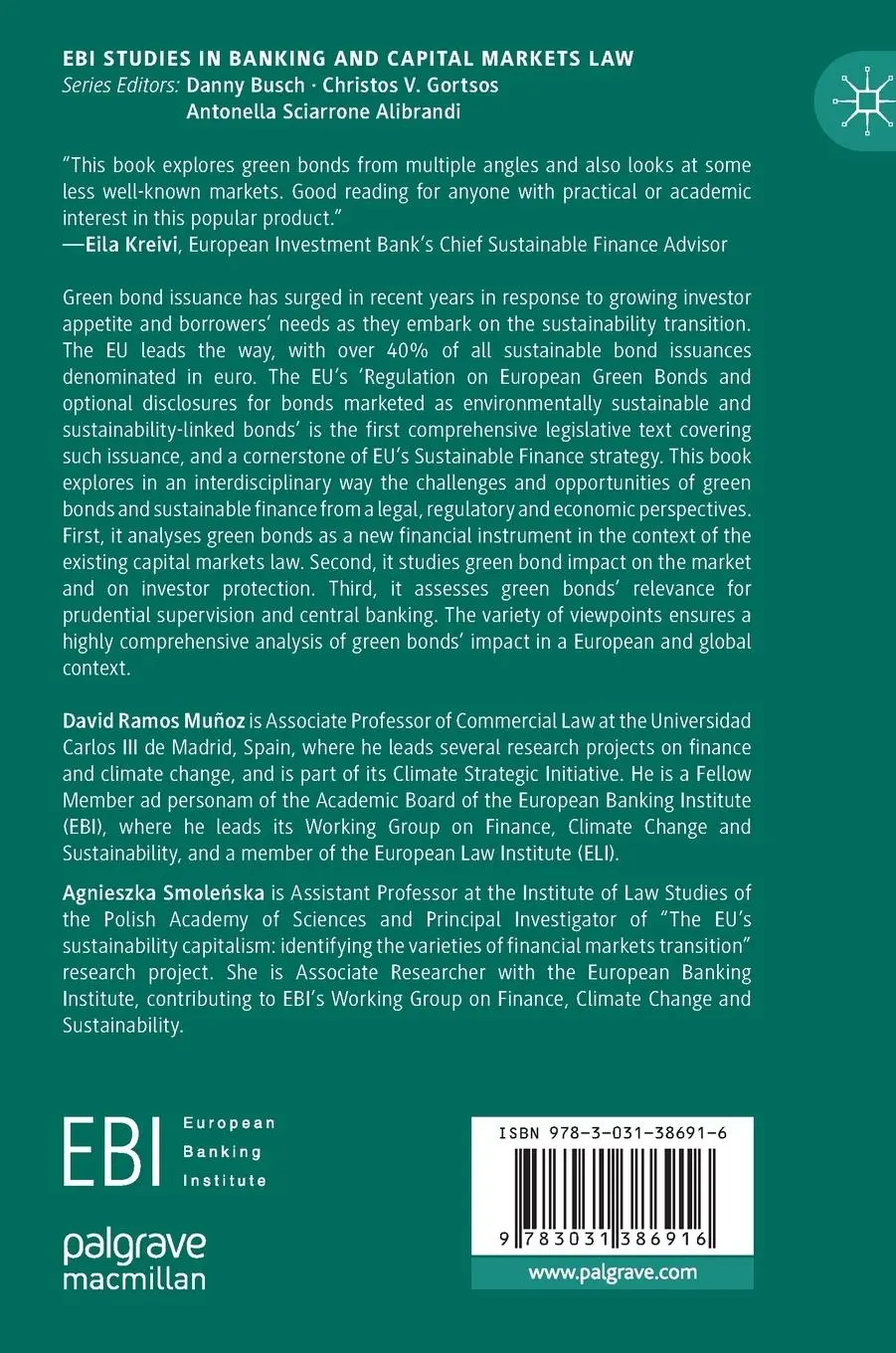 Rückseite: 9783031386916 | Greening the Bond Market | A European Perspective | Smole¿ska (u. a.)