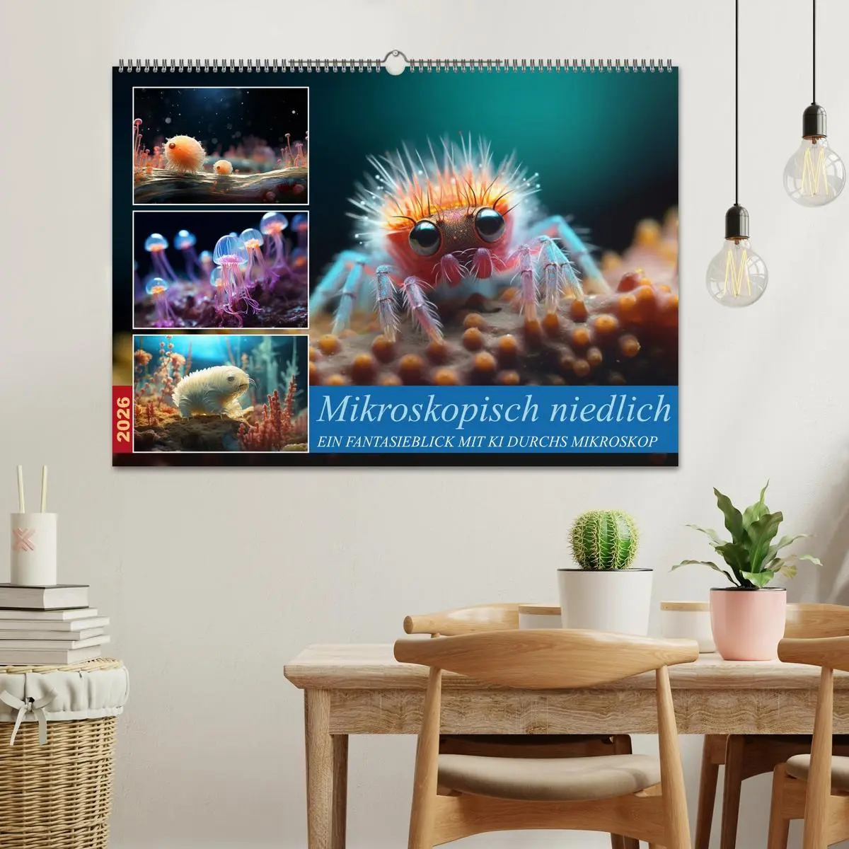 Bild: 9783457496916 | Mikroskopisch niedlich (Wandkalender 2026 DIN A2 quer), CALVENDO...