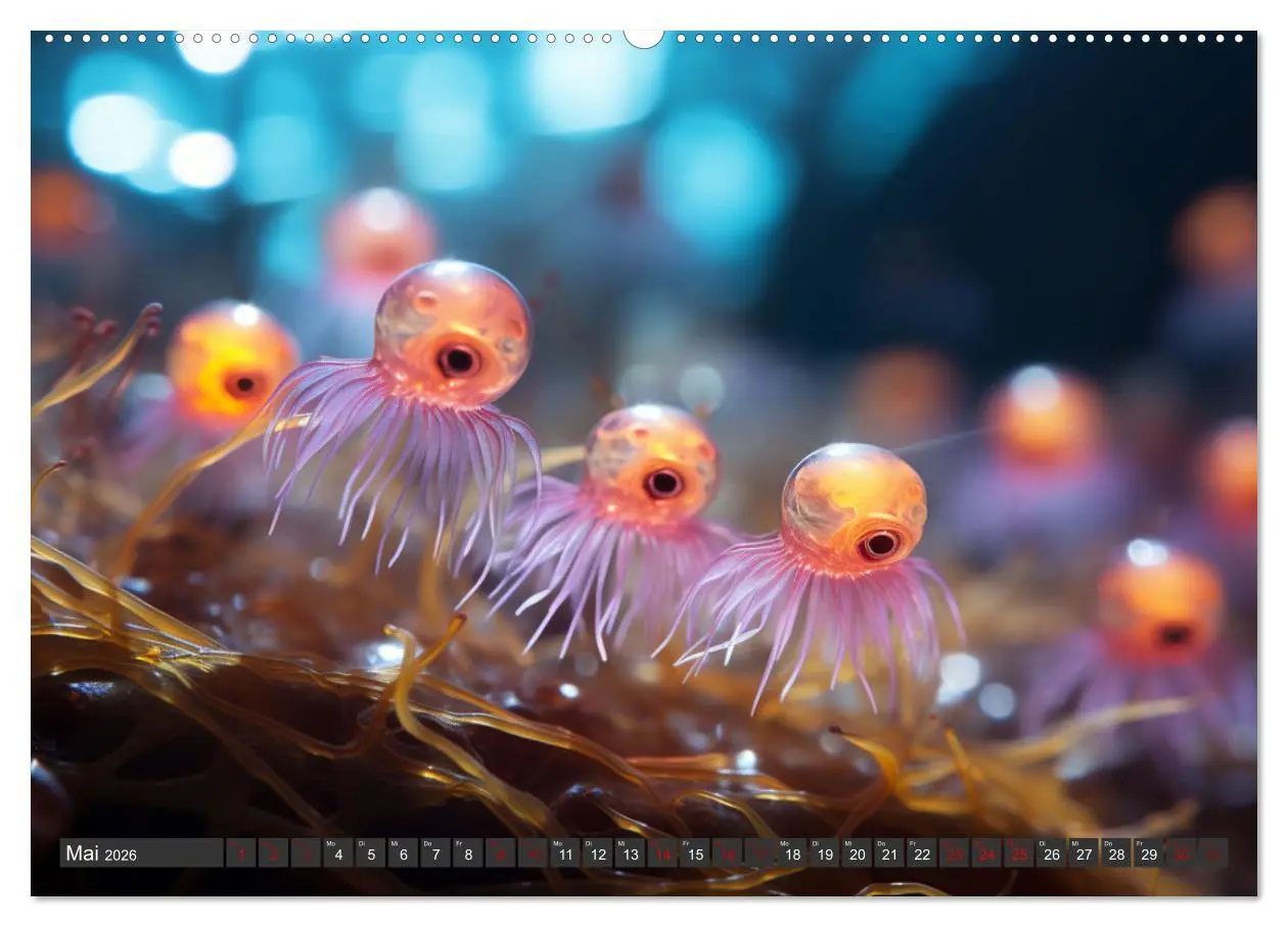 Bild: 9783457496916 | Mikroskopisch niedlich (Wandkalender 2026 DIN A2 quer), CALVENDO...