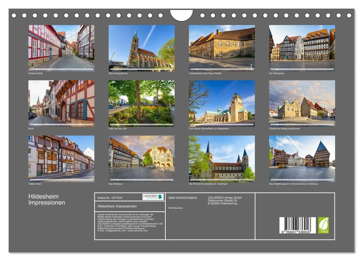 Bild: 9783457636916 | Hildesheim Impressionen (Wandkalender 2026 DIN A4 quer), CALVENDO...