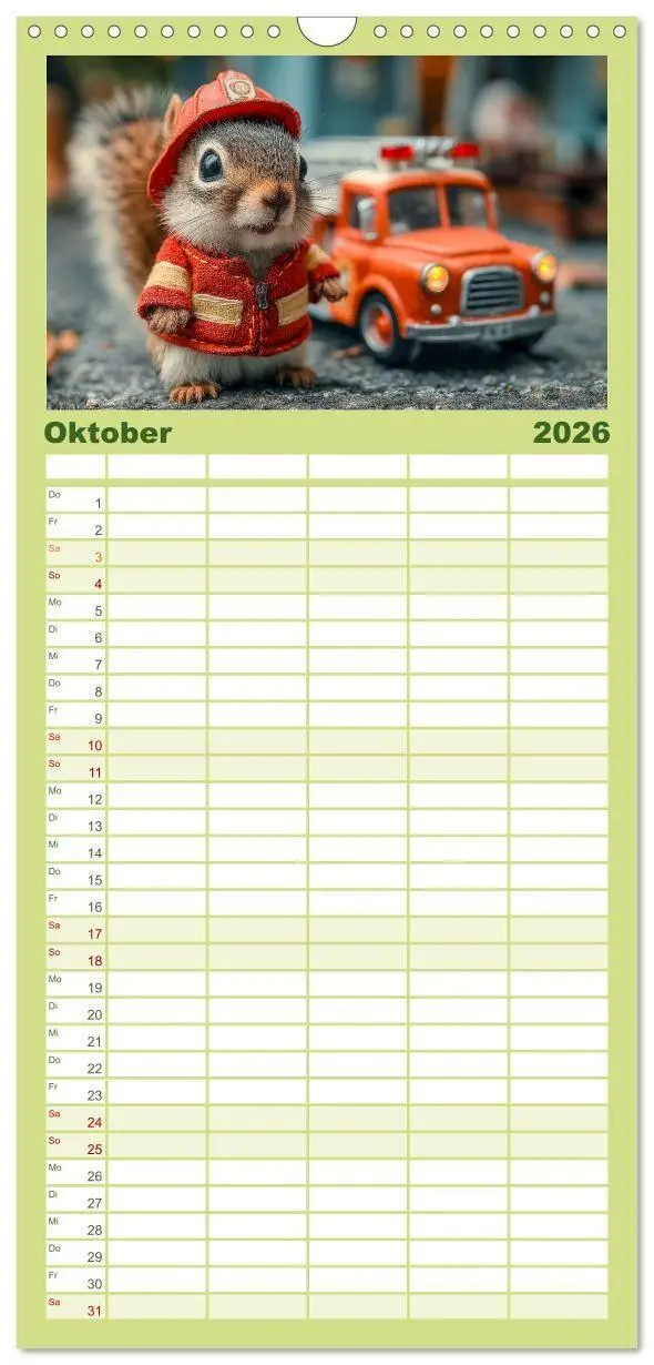 Bild: 9783516656916 | Familienplaner 2026 - Eichhörnchen - Die lustigen Tiere und ihre...
