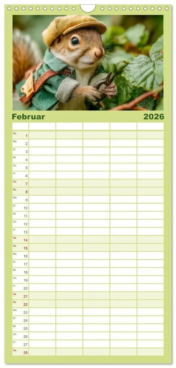 Bild: 9783516656916 | Familienplaner 2026 - Eichhörnchen - Die lustigen Tiere und ihre...