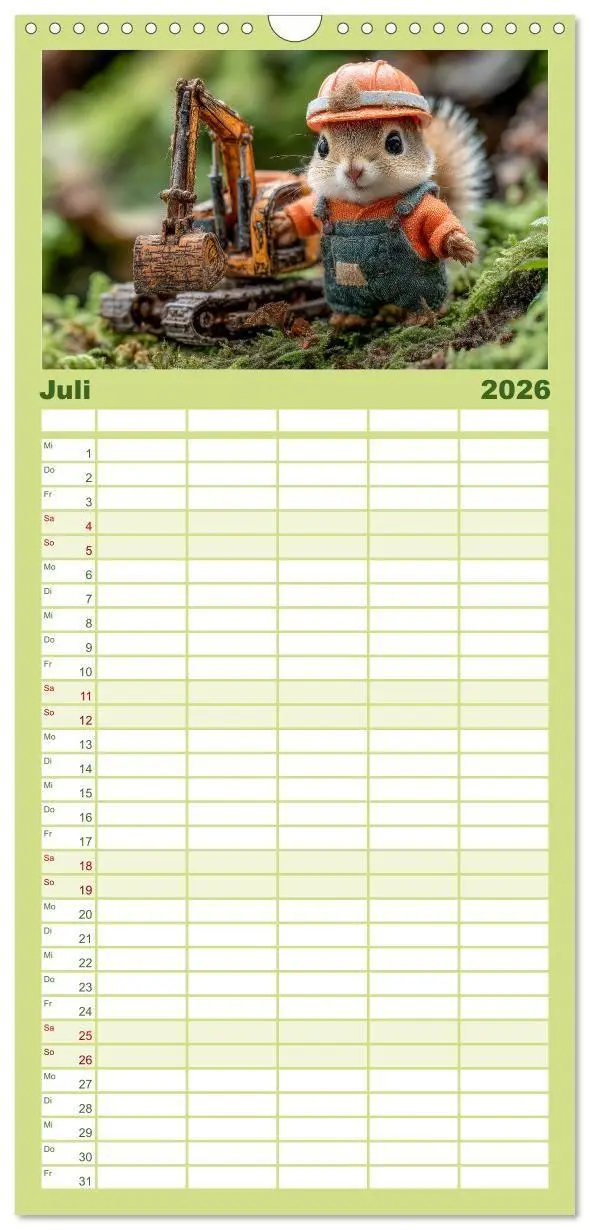Bild: 9783516656916 | Familienplaner 2026 - Eichhörnchen - Die lustigen Tiere und ihre...