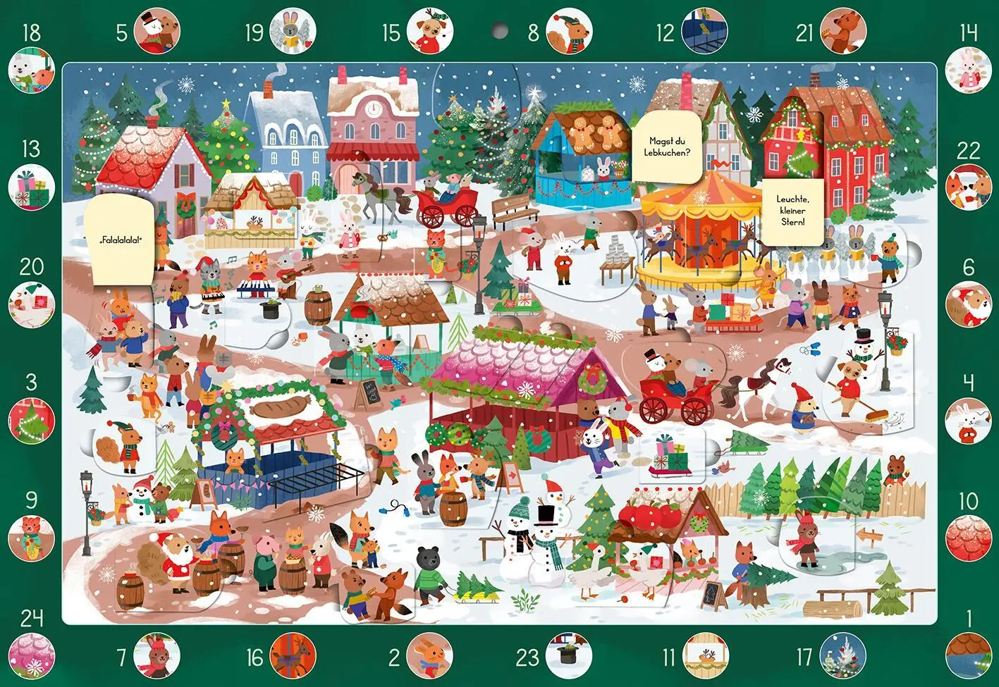 Cover: 4014489137016 | Mein Wimmel-Adventskalender: Auf dem Weihnachtsmarkt | Kathryn Selbert