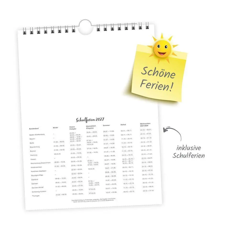 Bild: 9783988027016 | TRÖTSCH - Wochenkalender zum Hängen Deutschlandreise 2027 | KG | 2027