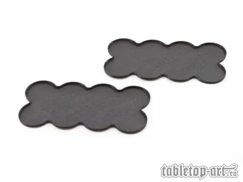 Cover: 704270727116 | Movement Tray - Flat Bases - 25mm 8s Bar - Black (2) | Tabletop-Art