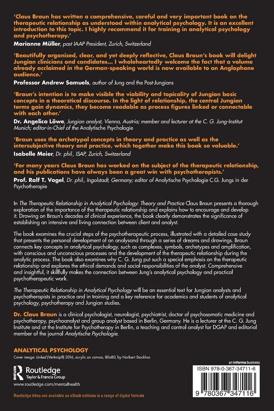 Rückseite: 9780367347116 | The Therapeutic Relationship in Analytical Psychology | Claus Braun