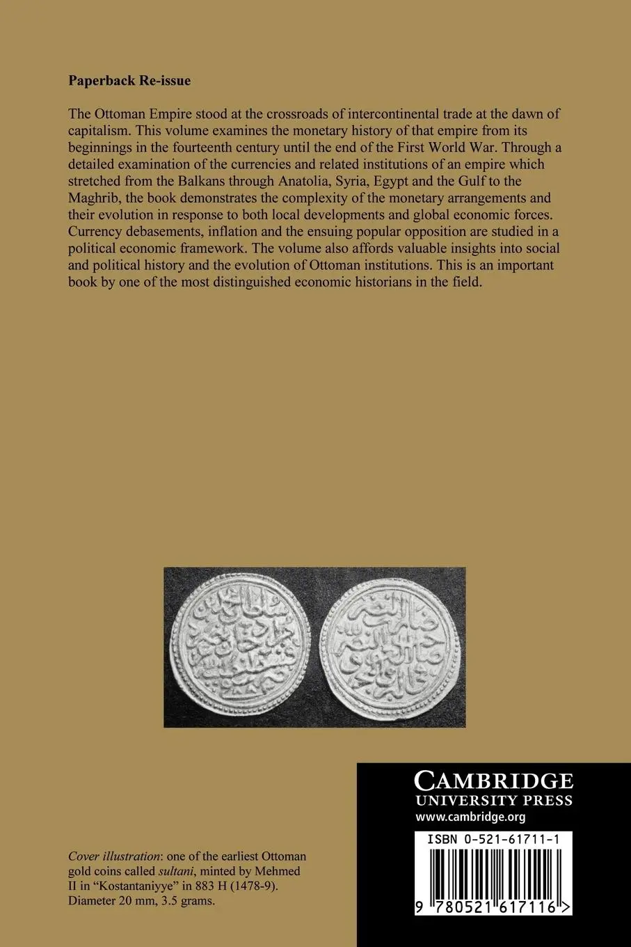 Rückseite: 9780521617116 | A Monetary History of the Ottoman Empire | Sevket Pamuk (u. a.) | Buch