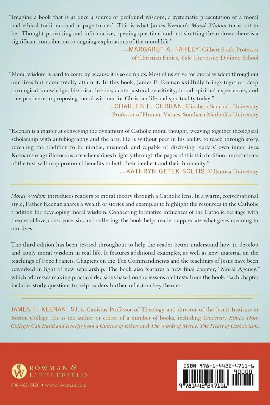 Rückseite: 9781442247116 | Moral Wisdom | Lessons and Texts from the Catholic Tradition | Keenan