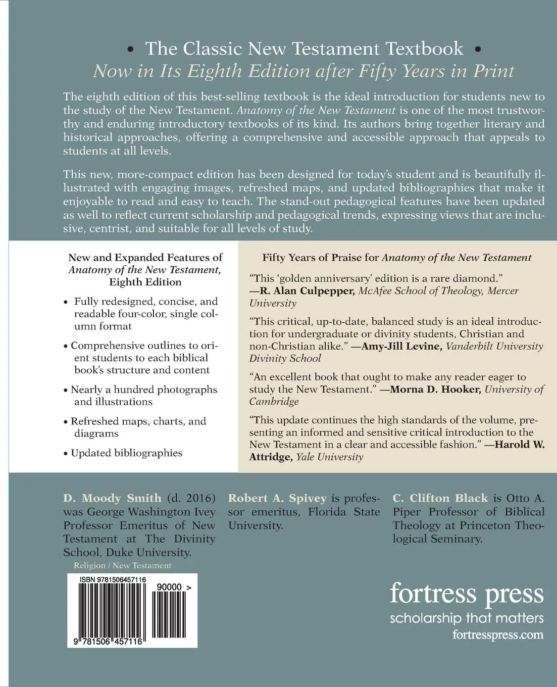 Rückseite: 9781506457116 | Anatomy of the New Testament, 8th Edition | C Clifton Black (u. a.)