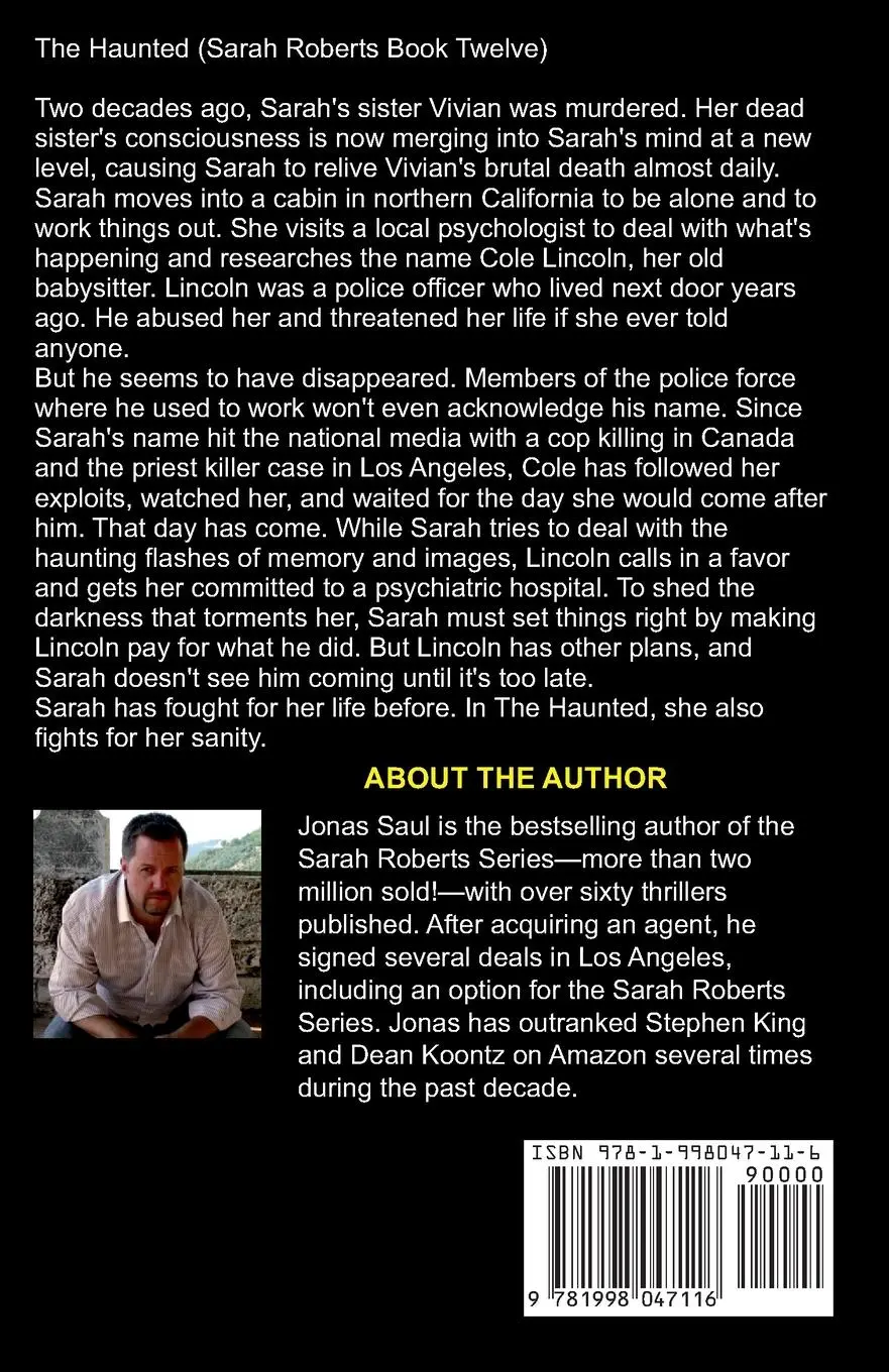 Rückseite: 9781998047116 | The Haunted | A Sarah Roberts Thriller Book 12 | Jonas Saul | Buch