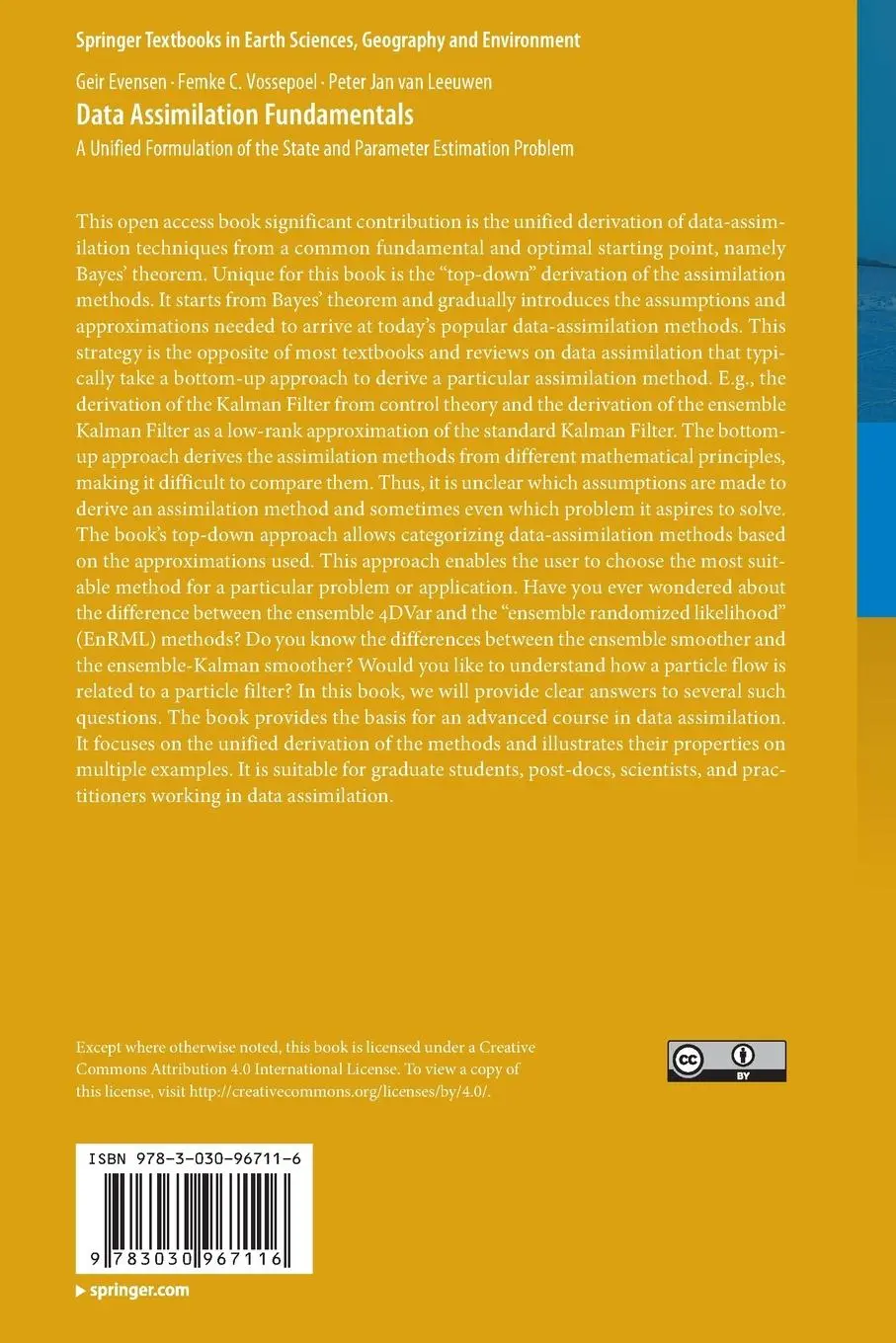 Rückseite: 9783030967116 | Data Assimilation Fundamentals | Geir Evensen (u. a.) | Taschenbuch