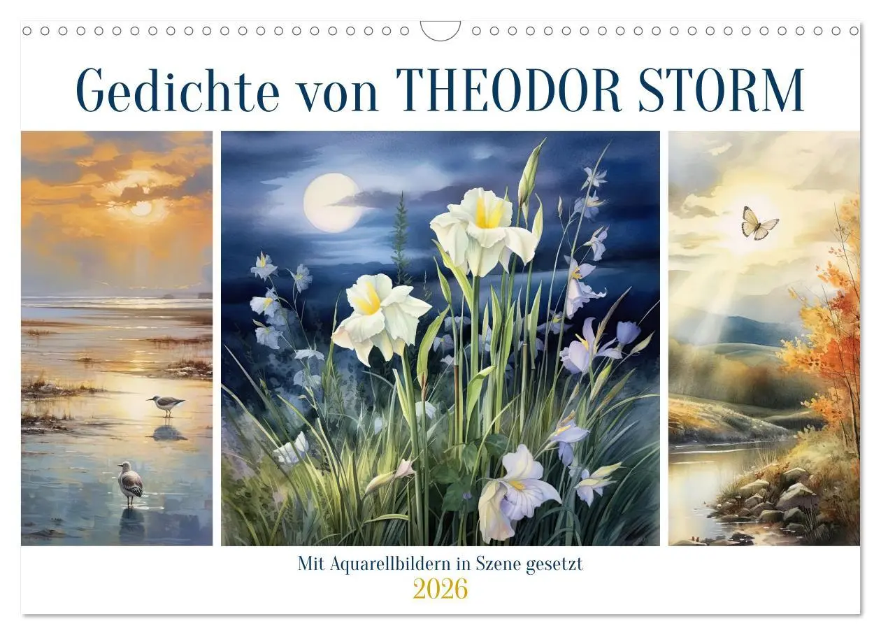Cover: 9783457517116 | Gedichte von Theodor Storm (Wandkalender 2026 DIN A3 quer),...