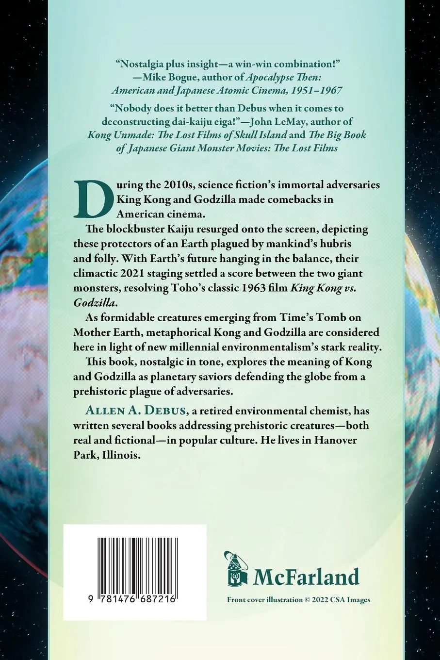 Rückseite: 9781476687216 | Kong, Godzilla and the Living Earth | Allen A. Debus | Taschenbuch