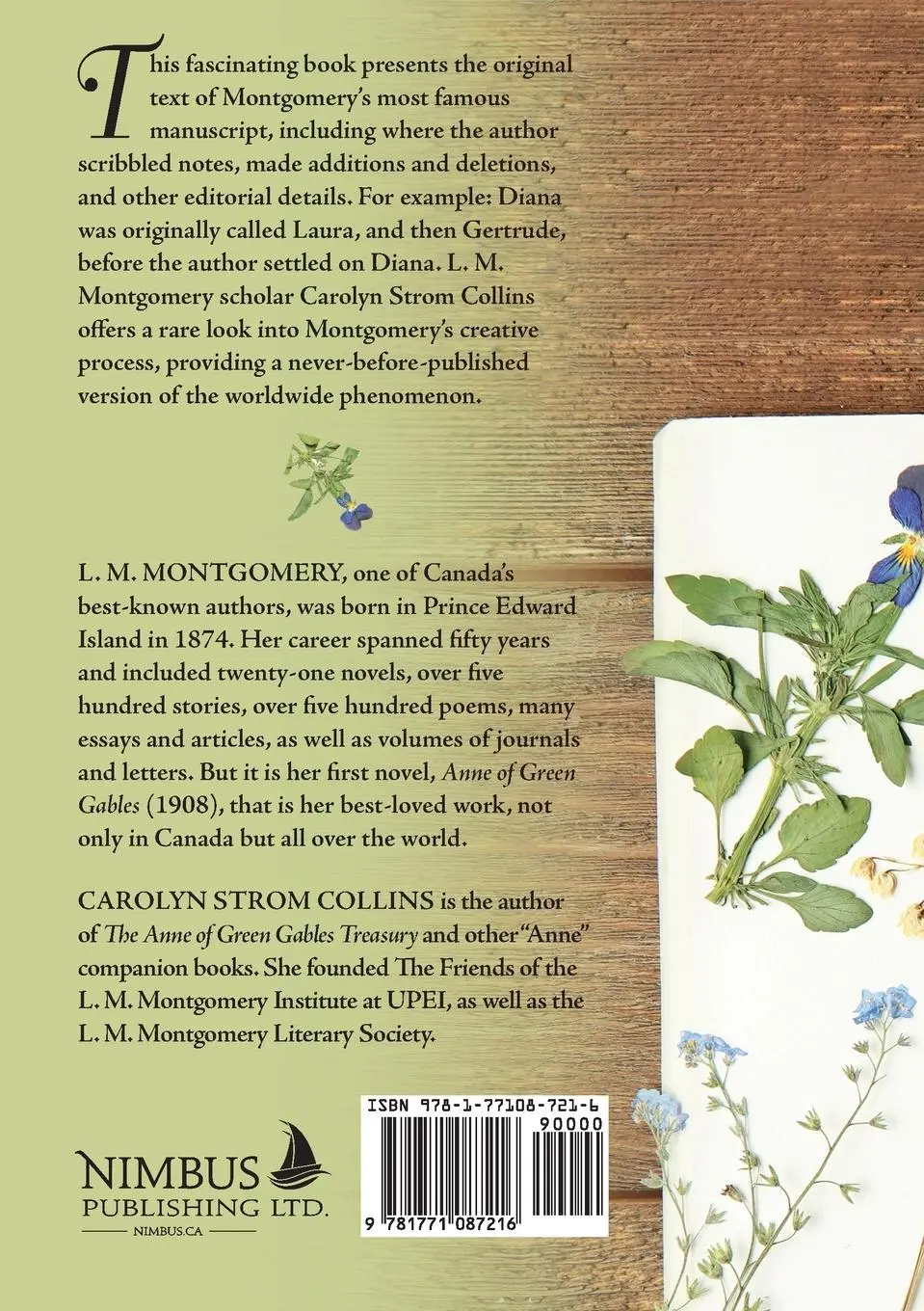 Rückseite: 9781771087216 | Anne of Green Gables | The Original Manuscript | Lucy Maud Montgomery