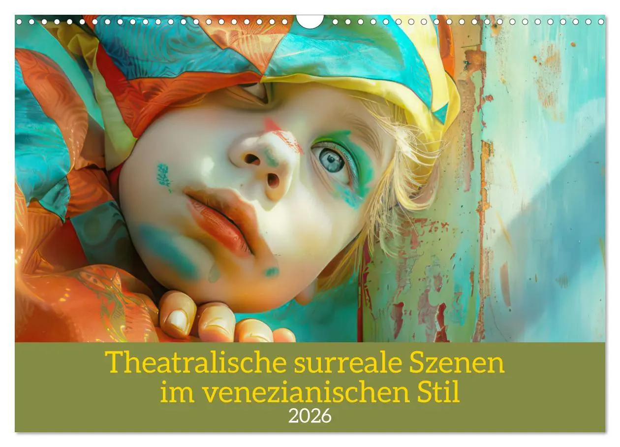 Cover: 9783457367216 | Theatralische surreale Szenen im venezianischen Stil (Wandkalender...
