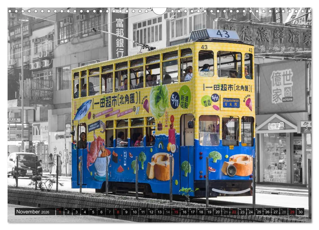 Bild: 9783457747216 | Ding Ding - Hong Kong's Tramways (Wandkalender 2026 DIN A3 quer),...