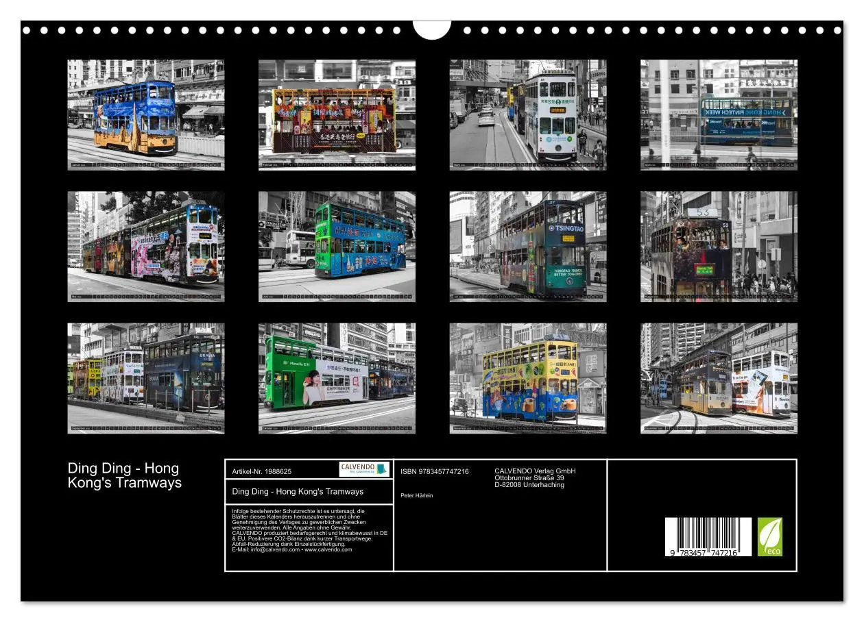 Bild: 9783457747216 | Ding Ding - Hong Kong's Tramways (Wandkalender 2026 DIN A3 quer),...
