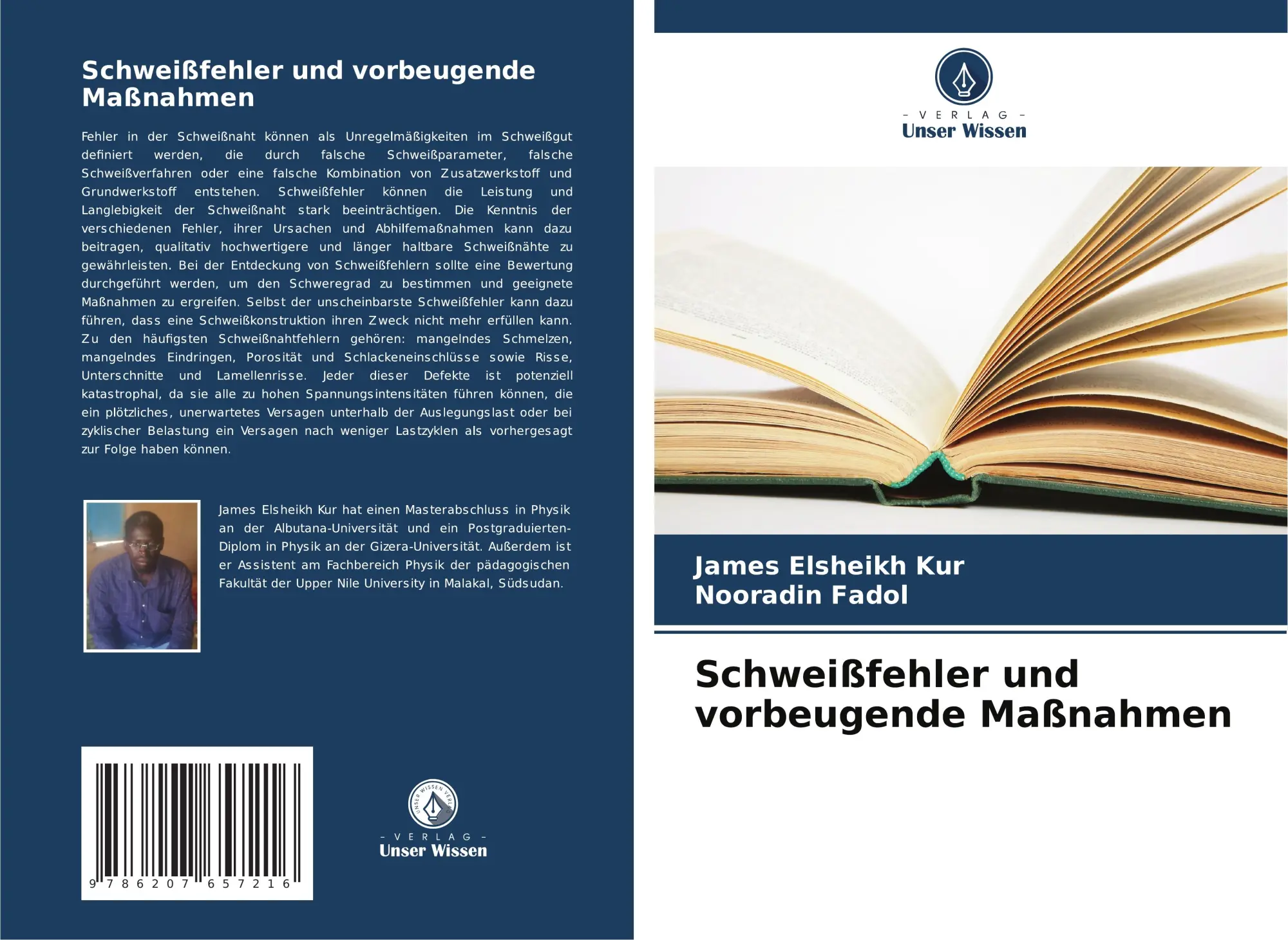 Cover: 9786207657216 | Schweißfehler und vorbeugende Maßnahmen | James Elsheikh Kur (u. a.)