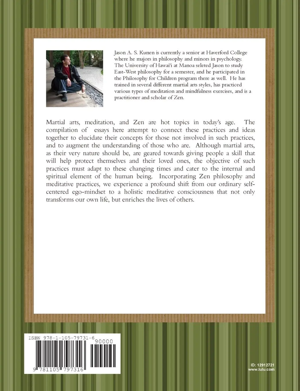 Rückseite: 9781105797316 | Meditations on Zen and Martial Arts Philosophy | Jason Kunen | Buch