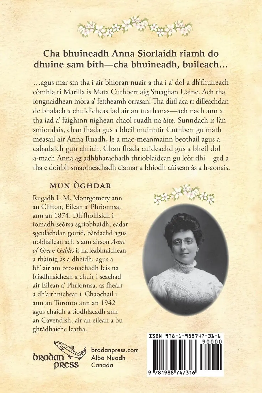 Rückseite: 9781988747316 | Anna Ruadh | L. M. Montgomery | Taschenbuch | Gälisch-Schottisch
