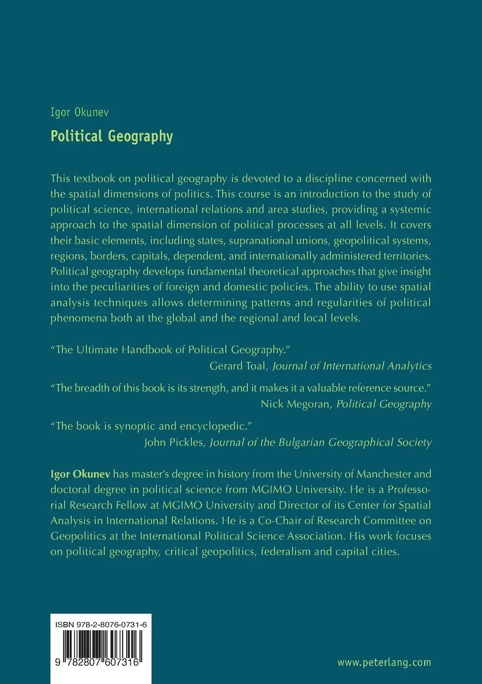 Rückseite: 9782807607316 | Political Geography | New revised edition | Igor Okunev | Taschenbuch