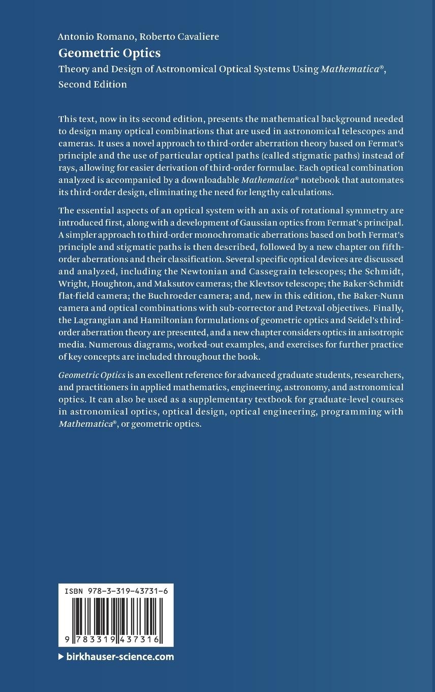 Rückseite: 9783319437316 | Geometric Optics | Roberto Cavaliere (u. a.) | Buch | xii | Englisch