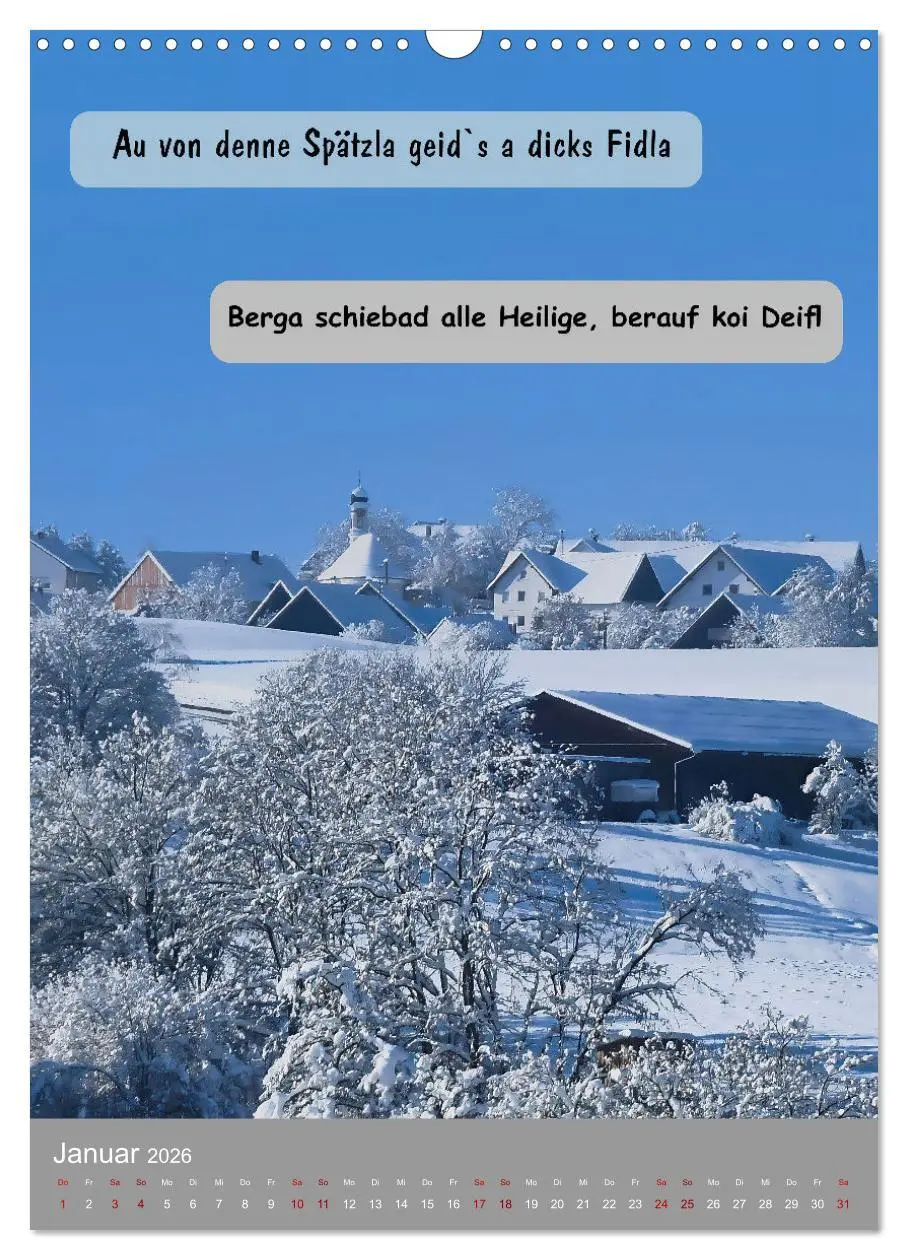 Bild: 9783457287316 | Schwäbische Sprichwörter Oifach g`redt (Wandkalender 2026 DIN A3...