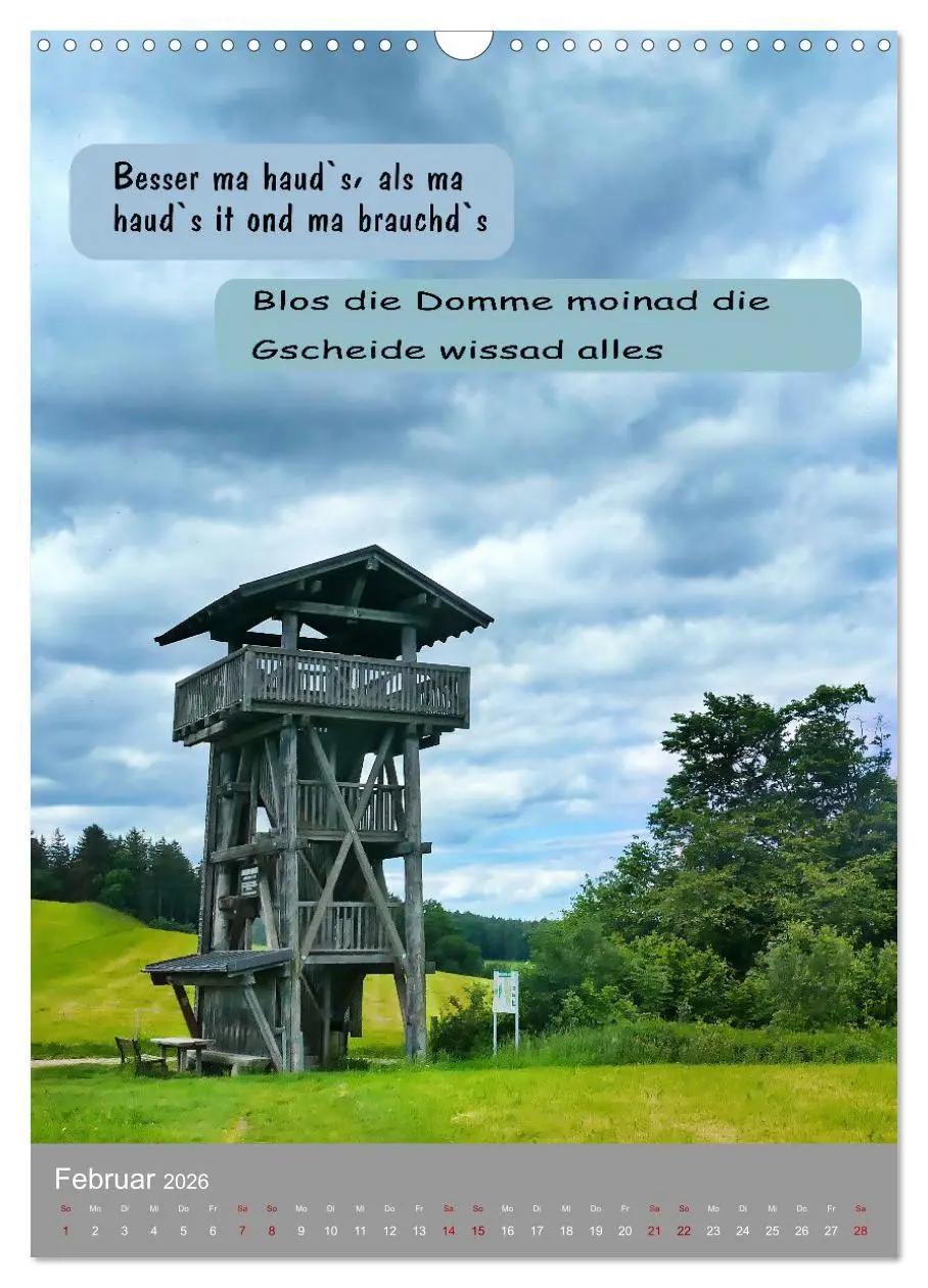 Bild: 9783457287316 | Schwäbische Sprichwörter Oifach g`redt (Wandkalender 2026 DIN A3...