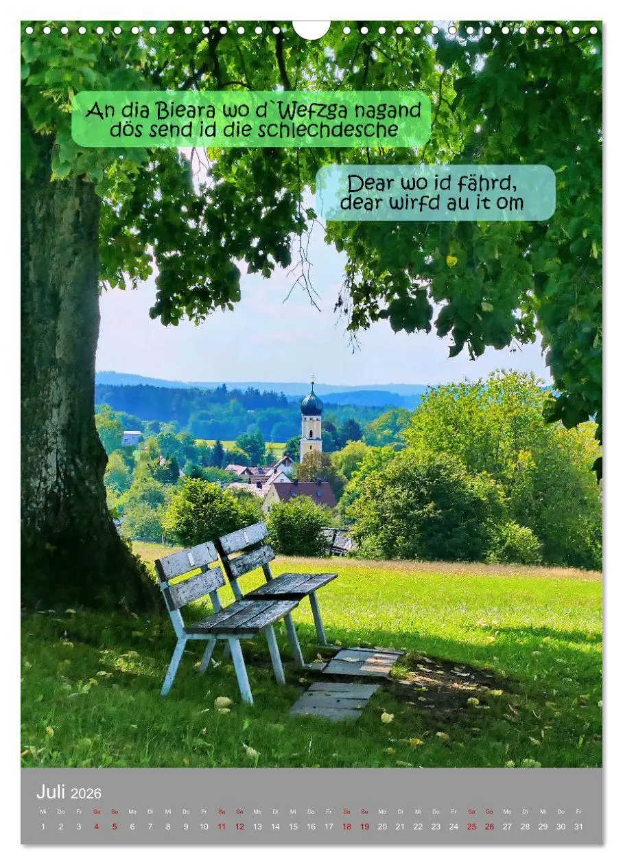 Bild: 9783457287316 | Schwäbische Sprichwörter Oifach g`redt (Wandkalender 2026 DIN A3...