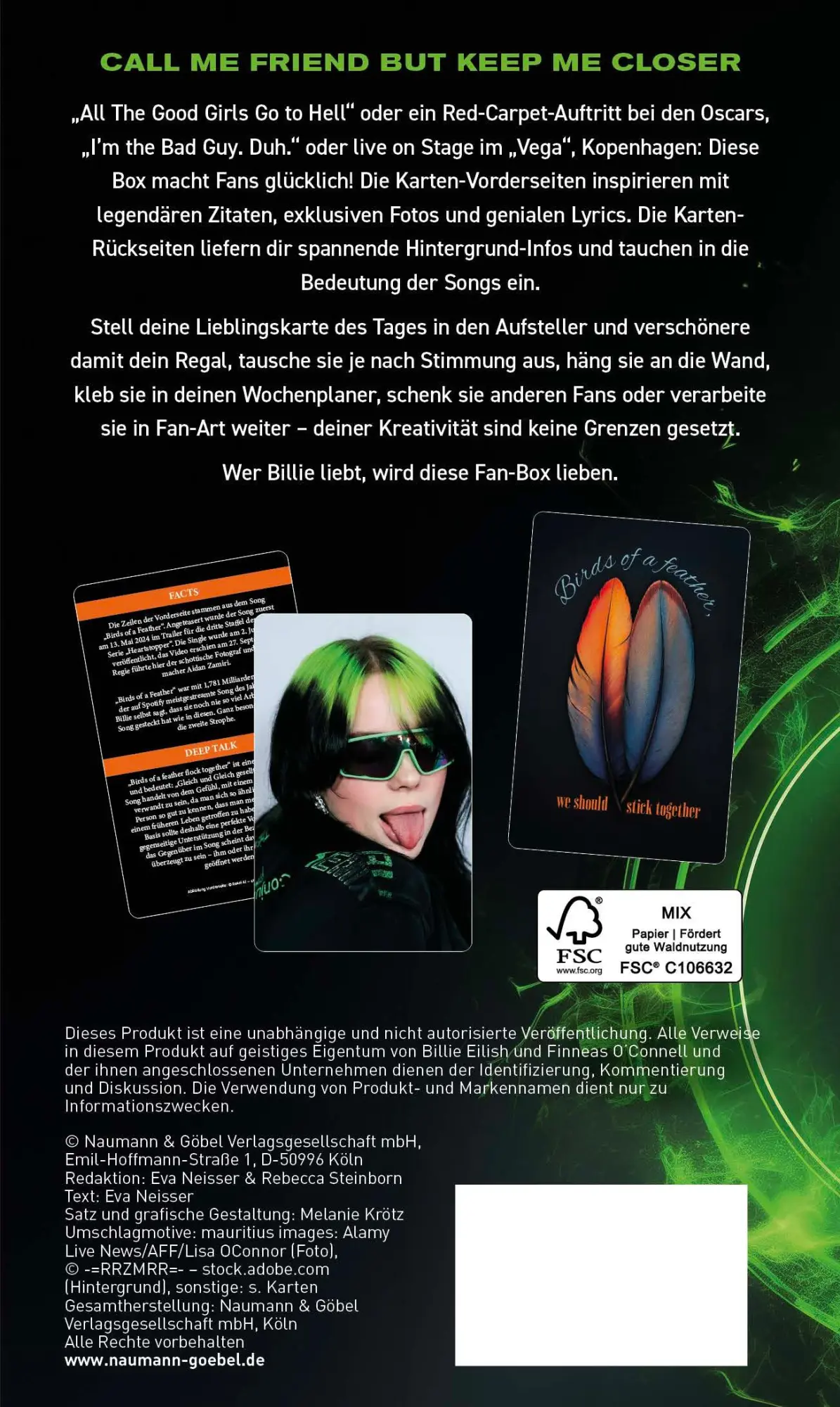 Rückseite: 9783625197416 | Fan-Box Billie Eilish | Buch | 30 S. | Deutsch | 2025