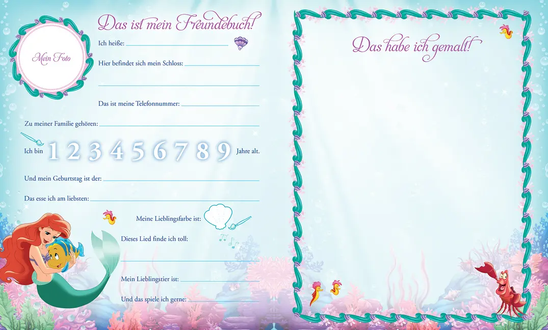 Rückseite: 9783833237416 | Disney Prinzessin: Arielle die Meerjungfrau: Meine ersten Freunde