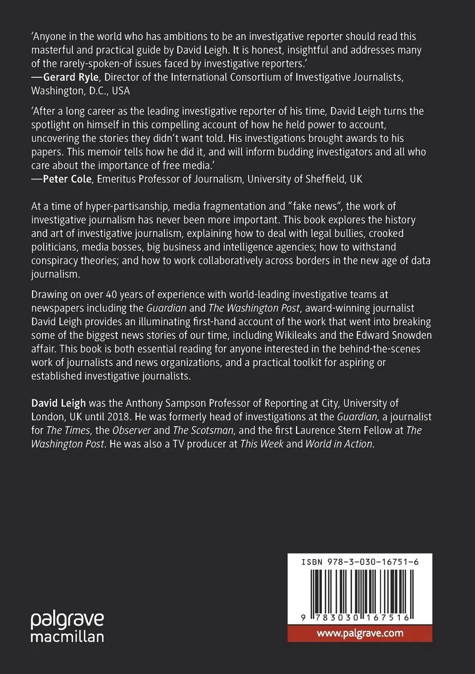 Rückseite: 9783030167516 | Investigative Journalism | A Survival Guide | David Leigh | Buch | xi