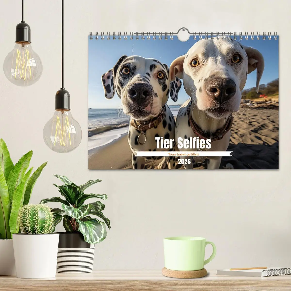 Bild: 9783457337516 | Tier Selfies (Wandkalender 2026 DIN A4 quer), CALVENDO Monatskalender