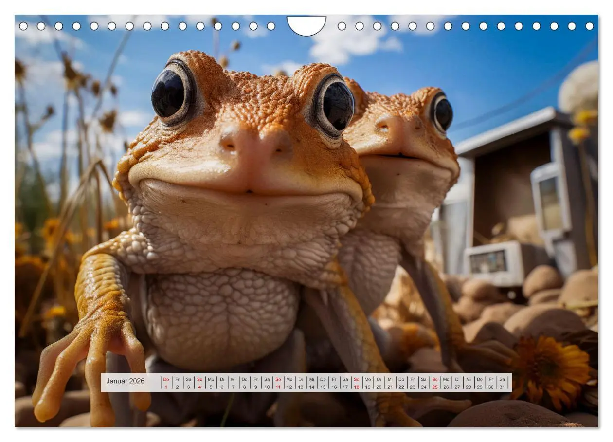Bild: 9783457337516 | Tier Selfies (Wandkalender 2026 DIN A4 quer), CALVENDO Monatskalender