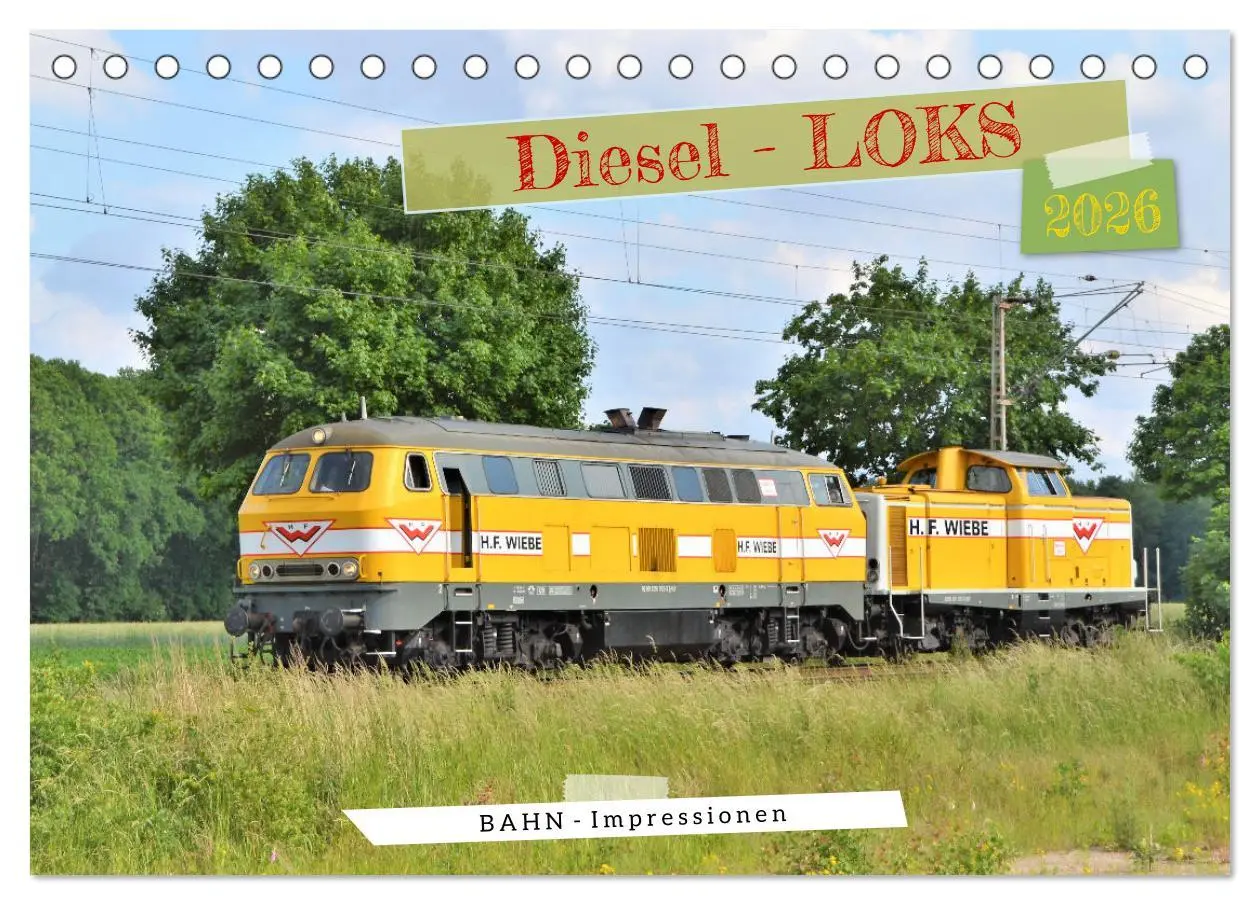 Cover: 9783457577516 | Diesel-Loks (Tischkalender 2026 DIN A5 quer), CALVENDO Monatskalender