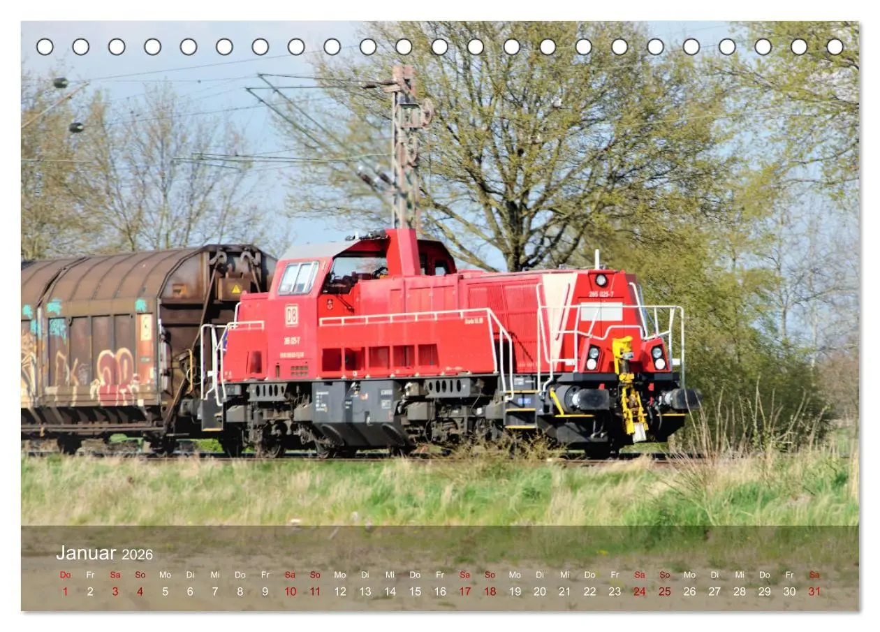 Bild: 9783457577516 | Diesel-Loks (Tischkalender 2026 DIN A5 quer), CALVENDO Monatskalender