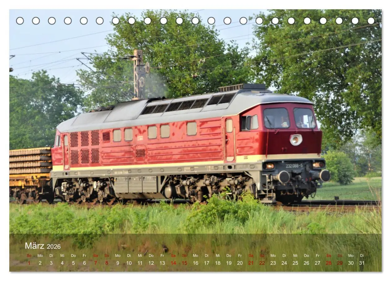 Bild: 9783457577516 | Diesel-Loks (Tischkalender 2026 DIN A5 quer), CALVENDO Monatskalender