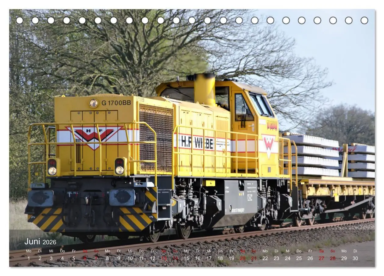 Bild: 9783457577516 | Diesel-Loks (Tischkalender 2026 DIN A5 quer), CALVENDO Monatskalender