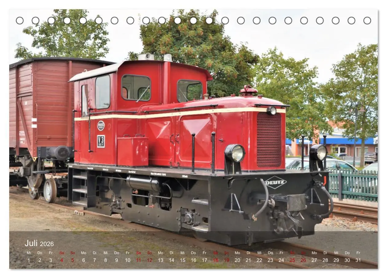 Bild: 9783457577516 | Diesel-Loks (Tischkalender 2026 DIN A5 quer), CALVENDO Monatskalender