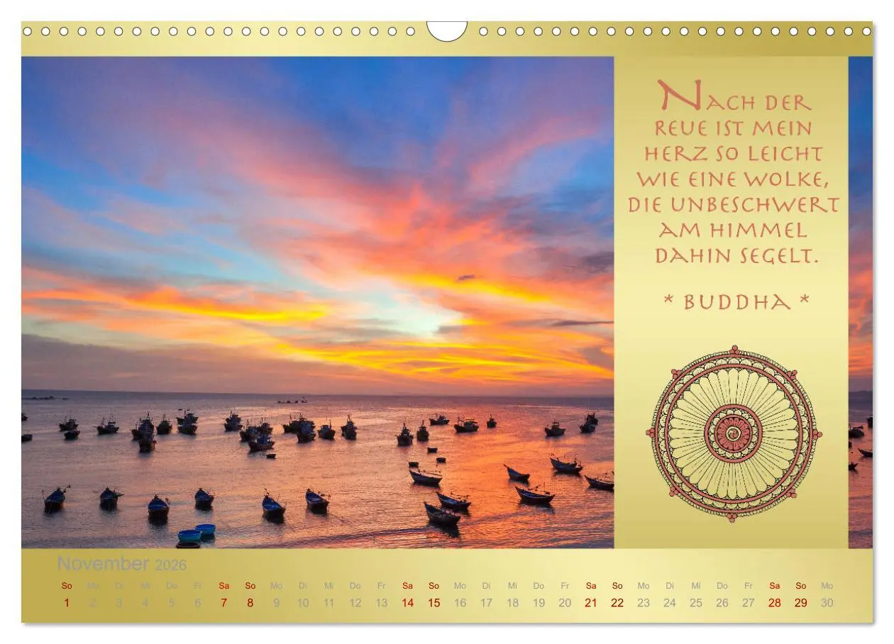 Bild: 9783457647516 | BUDDHA IM GLÜCK - Buddhistische Weisheiten (Wandkalender 2026 DIN...