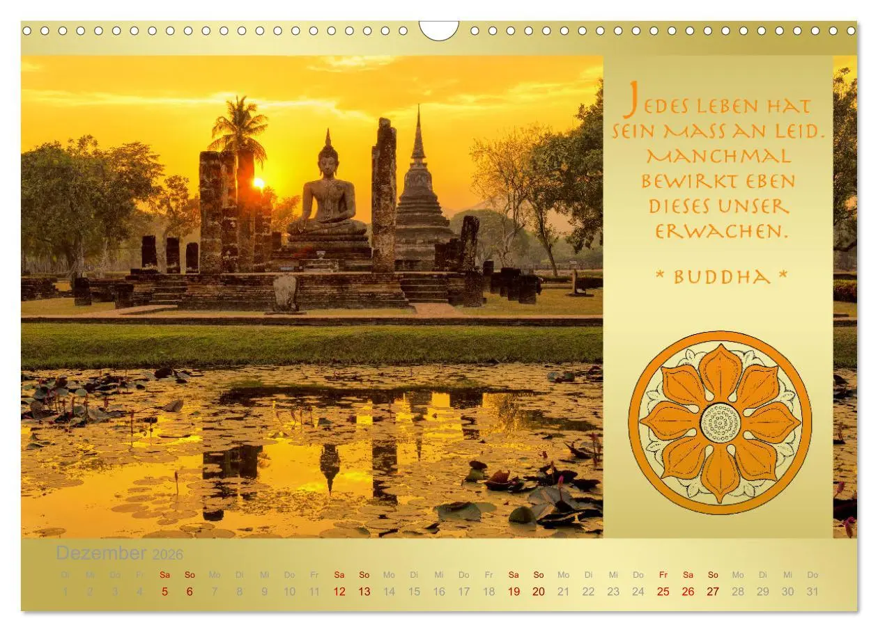 Bild: 9783457647516 | BUDDHA IM GLÜCK - Buddhistische Weisheiten (Wandkalender 2026 DIN...